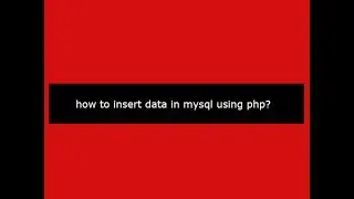 How to insert data in mysql using php?