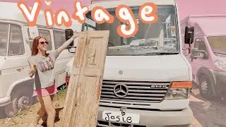 Ep 8: - DIY vintage french sliding door - solo female Van Build 💗 Bus Off with Josie