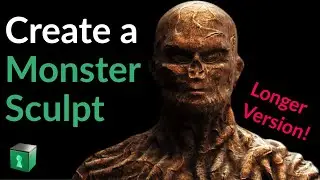 Monster Sculpting | Full Process | Blender Secrets | Stranger Things Vecna