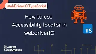 How to use accessibility selector to identify elements in webdriverIO