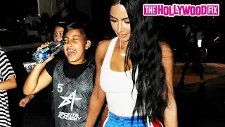 North West Yells At Paparazzi Shes Going Blind While Kim Kardashian & Kanye West Reunite At Game