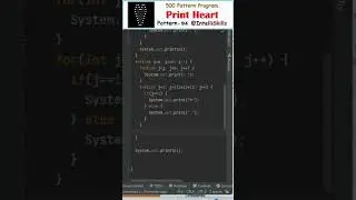 Java Pattern-94 ♥  Print Heart ♥ | Java Pattern Programs #shorts #java #coding #programming #viral