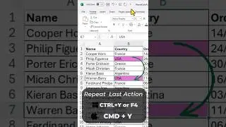 How to repeat the LAST ACTION in Excel with Shortcut or REPEAT Command Button