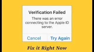 How to fix verification failed there was an error connecting to the Apple ID Server