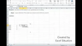 Excel Numbers or Text; calculations not working