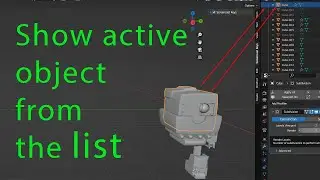 Как показать активный обьект из списка в Blender