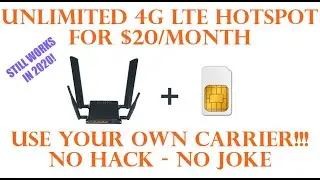 Unlimited 4G Hotspot for $20 per Month!