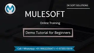 Mulesoft certification course | Mulesoft training @ DK soft solutions | Demo tutorial for Beginners