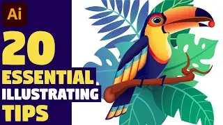 20 MUST KNOW Tips for Better illustrating | Illustrator tutorial (Toucan Illustration)