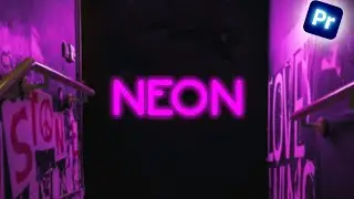 Simple Electric Neon Sign Text Effect In Premiere Pro | Tutorial