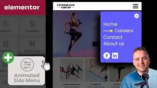 Elementor - SMOOTH Animated Side Menu with Hover Effect