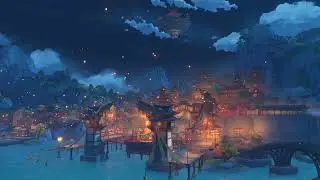 Genshin Impact 1 Hour Liyue Mix + Animated Background