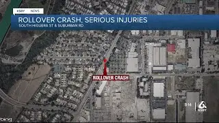 Rollover crash on Higuera St leaves 2 with serious injuries