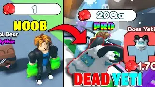 NOOB Beat YETI BOSS in (3 hrs) Punch Simulator (F2P) Roblox