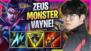 ZEUS IS A MONSTER WITH VAYNE! - T1 Zeus Plays Vayne TOP vs Gnar! | Season 2024