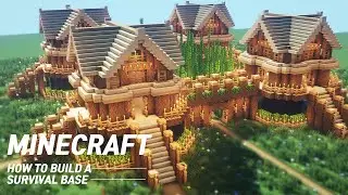 Minecraft : Large oak Survival Base Tutorial ｜How to Build in Minecraft