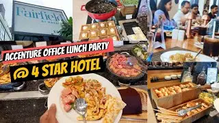 Enjoying an office lunch at a 4-star Hotel 😍 | Accenture team party minu vlog