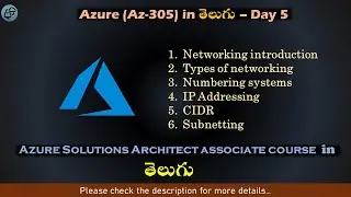 Day#05 | Networking in Azure | Azure SAA course in Telugu | Azure