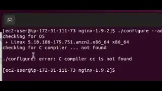 How to fix installing nginx in EC2 AMI - ./configure: error: C compiler cc is not found