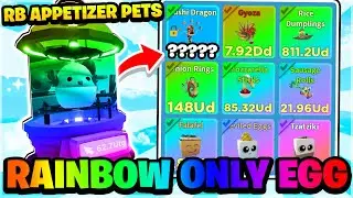 HATCHING RAINBOW ONLY APPETIZER PETS IN ROBLOX CLICKER SIMULATOR *FREE SECRET*