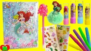 Coloring the Princess Little Mermaid Ariel In Under the Sea Journal Diary