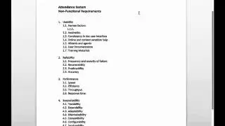 Tutorial:  Authoring non-functional requirements for a systems analysis document