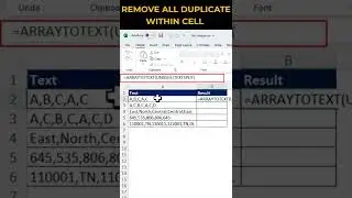 #shorts | Remove Duplicate Within the Cell