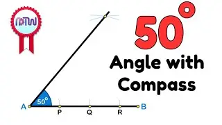 How to construct 50 degree angle || 50 degree angle tutorial || #angle