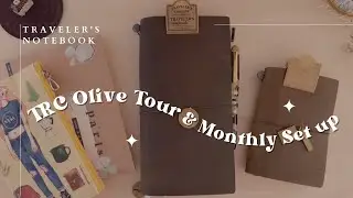 2023 Olive Travelers Notebook Tour and Set for May | Midori Travelers Company Set Up