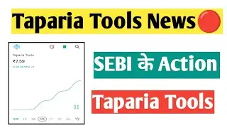 अभी जानिए Next Time कब Trade होगा Taparia में? 🔵 Taparia Tools में SEBI के Action का Outcome? 🔵