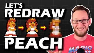 Redrawing THAT Peach Sprite Until I Like It (Pixel Art Timelapse)