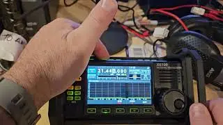 using xiegu x6100 ham radio for swr graph scanner after antenna work