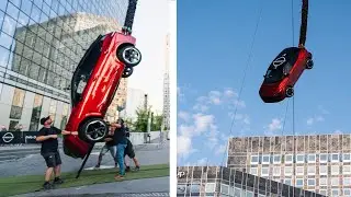 New Nissan Qashqai World Record Bungee Jump With a Car