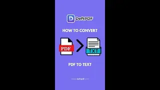 How to convert a PDF file to text using DEFTGPT  #shorts #fileconverter