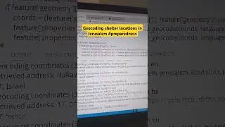 Geocoding Shelter Locations In Jerusalem