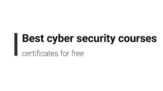 Cyber security free courses with certificates in 2021 | join fast