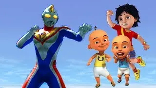 Upin Ipin Shiva antv VS ULTRAMAN DYNA super animasi cartoon movie feat ladybug nursery rhymes