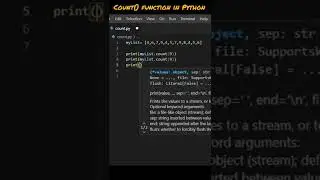 Example of count() Function in Python #shorts