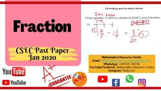 Jan 2020 CSEC Fraction Question