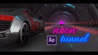 #AfterEffect #Element3D #neonTunnelConcept II  NEON TUNNEL DESIGN inside After Effect |car animation