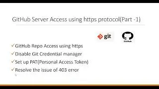 GitHub Server Access using https protocol(Part -1)