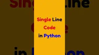 A single line code in Python #python #pythonic