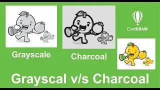 Grayscale v/s Charcoal Effect In coreldraw