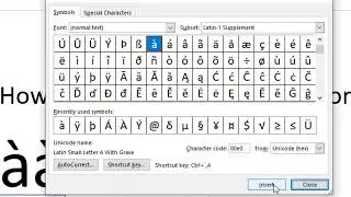 Insert a Symbol or Special Character in Word