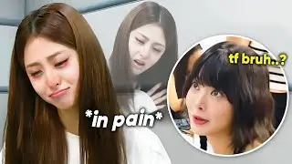 Eunchae casually *roasting* Yunjin's face 😂 (challenge gone wrong)