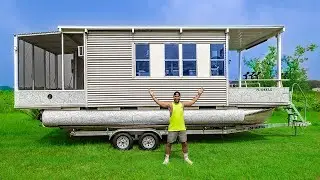 Floating Tiny Home Renovation Start to Finish!! (Catch & Cook Cabin)