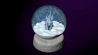 C4D Arthas in a Snow Globe