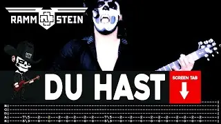 【RAMMSTEIN】[ Du Hast ] cover by Masuka | LESSON | GUITAR TAB