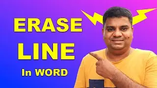 How To Erase Line In Word