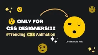 😯 YOU CAN DO😎 CSS Emoji Sleep Animation using HTML & CSS Step by Step | CSS Animation Effects